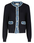 Zelma Knit Denim Cardigan alternativt utsnitt, cardigan fra Neo Noir hos Image Mandal