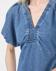 Illana Denim Dress i blå sett fra siden, kjole fra Neo Noir hos Image Mandal
