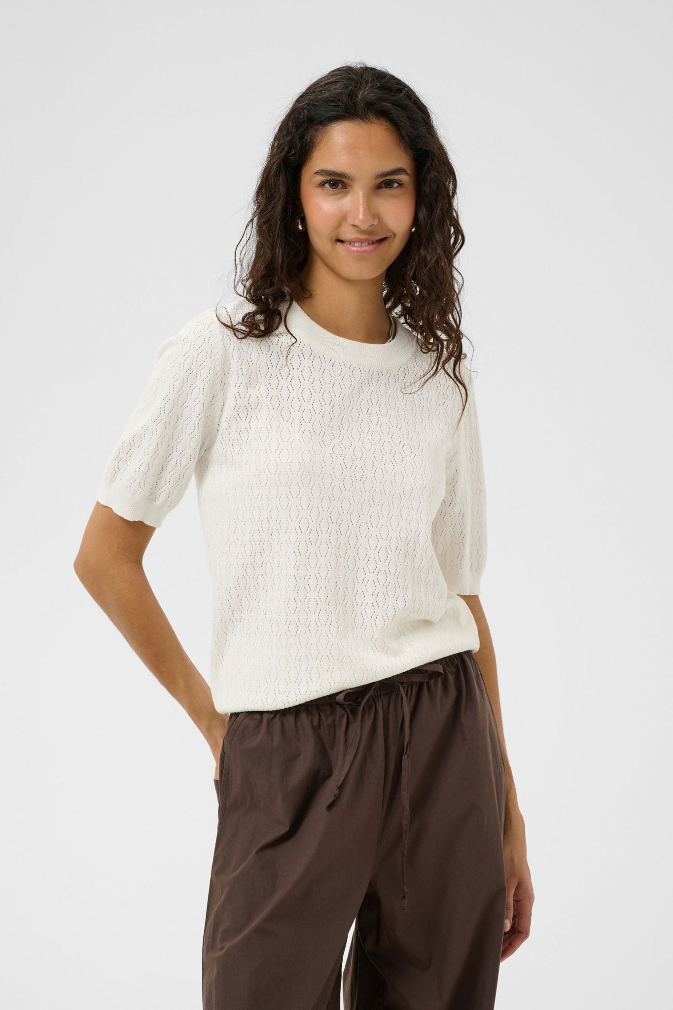 Milasz Pointelle Ss Pullover