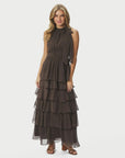 Marli Solid Chiffon Dress alternativt utsnitt, kjole fra Neo Noir hos Image Mandal