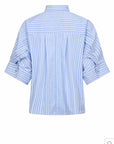 Kaiocc Stripe Ss Shirt i pale blå sett fra siden, skjorte fra Co'couture hos Image Mandal