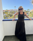 Lita Maxi Skirt. i sort stylet antrekk, skjørt fra Ravn Ravn hos Image Mandal