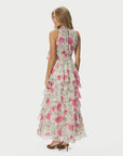 Marli Big Flower Dress i creme stylet antrekk, kjole fra Neo Noir hos Image Mandal