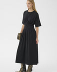 Gzinez Long Dress i sort sett fra siden, kjole fra Gestuz hos Image Mandal