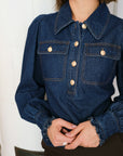 lio denim blouse