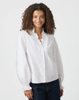 Brielle Solid Blouse i hvit bakfra, bluse fra Neo Noir hos Image Mandal