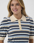 Philliasz Pullover i allure multi stripet bakfra, cardigan fra Saint Tropez hos Image Mandal