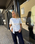 Orianecc Pleat Tie Tee