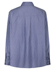 Dalma B Stripe Shirt i marineblå bakfra, bluse fra Neo Noir hos Image Mandal