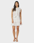 Heidie Ruffle Skirt i hvit bakfra, topp fra Neo Noir hos Image Mandal