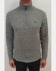 Cable-Knit Long-Sleeve i kremhvit, genser fra Polo Ralph Lauren hos Image Mandal