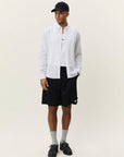 Cotton Linen Shirt i hvit bakfra, skjorte fra Les Deux hos Image Mandal
