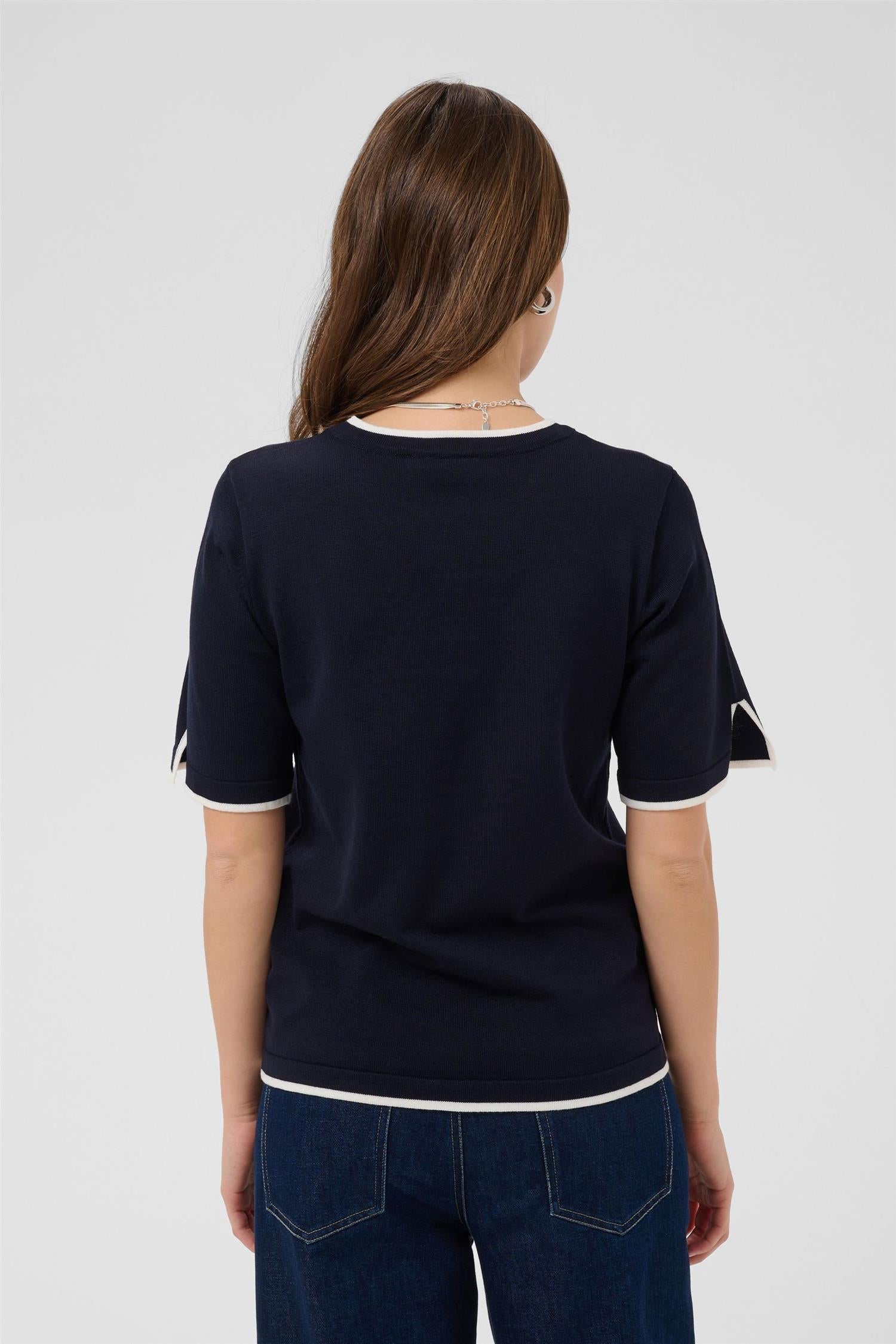Milasz Contrast Stripe Ss Pullover