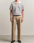 Knitted stripe polo
