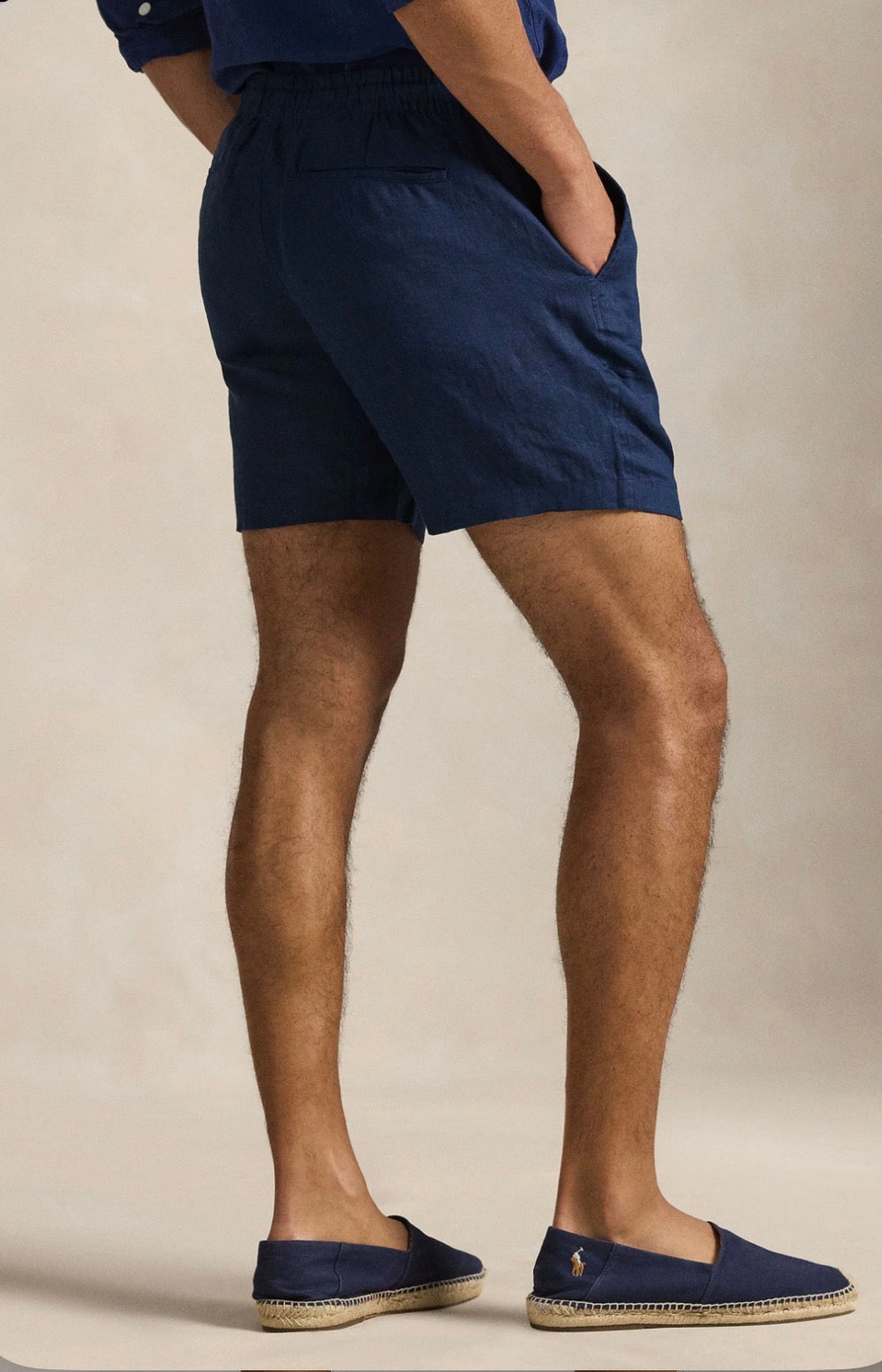 Woven shorts i marineblå bakfra, shorts fra Polo Ralph Lauren hos Image Mandal