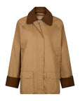 Anastacia Cord Jacket i dark brun i bomull, yttertøy fra Neo Noir hos Image Mandal