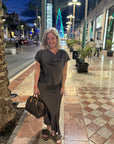 Vicky Heavy Sateen Skirt i brun detaljbilde, skjørt fra Neo Noir hos Image Mandal