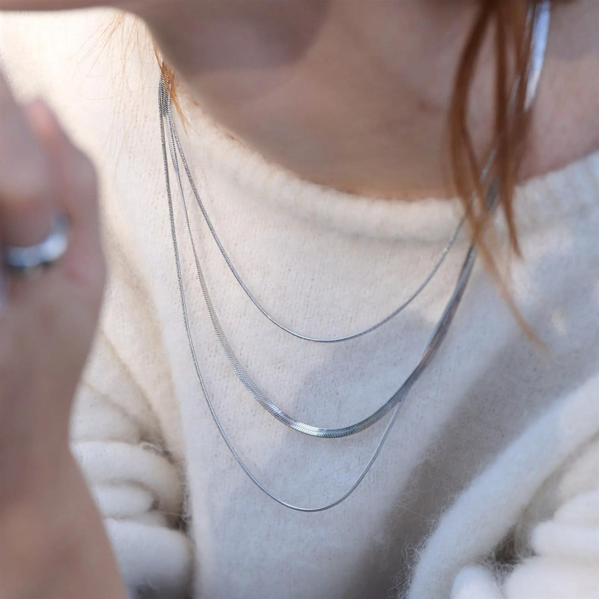 Matilde - Triple Chain Necklace Stainless Steel