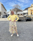 Fuschia Skirt i sand/yellow i polyester, skjørt fra A-view hos Image Mandal