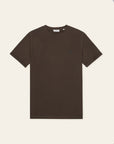 Norregaard Contrast T-shirt i brun på modell, t-skjorte fra Les Deux hos Image Mandal