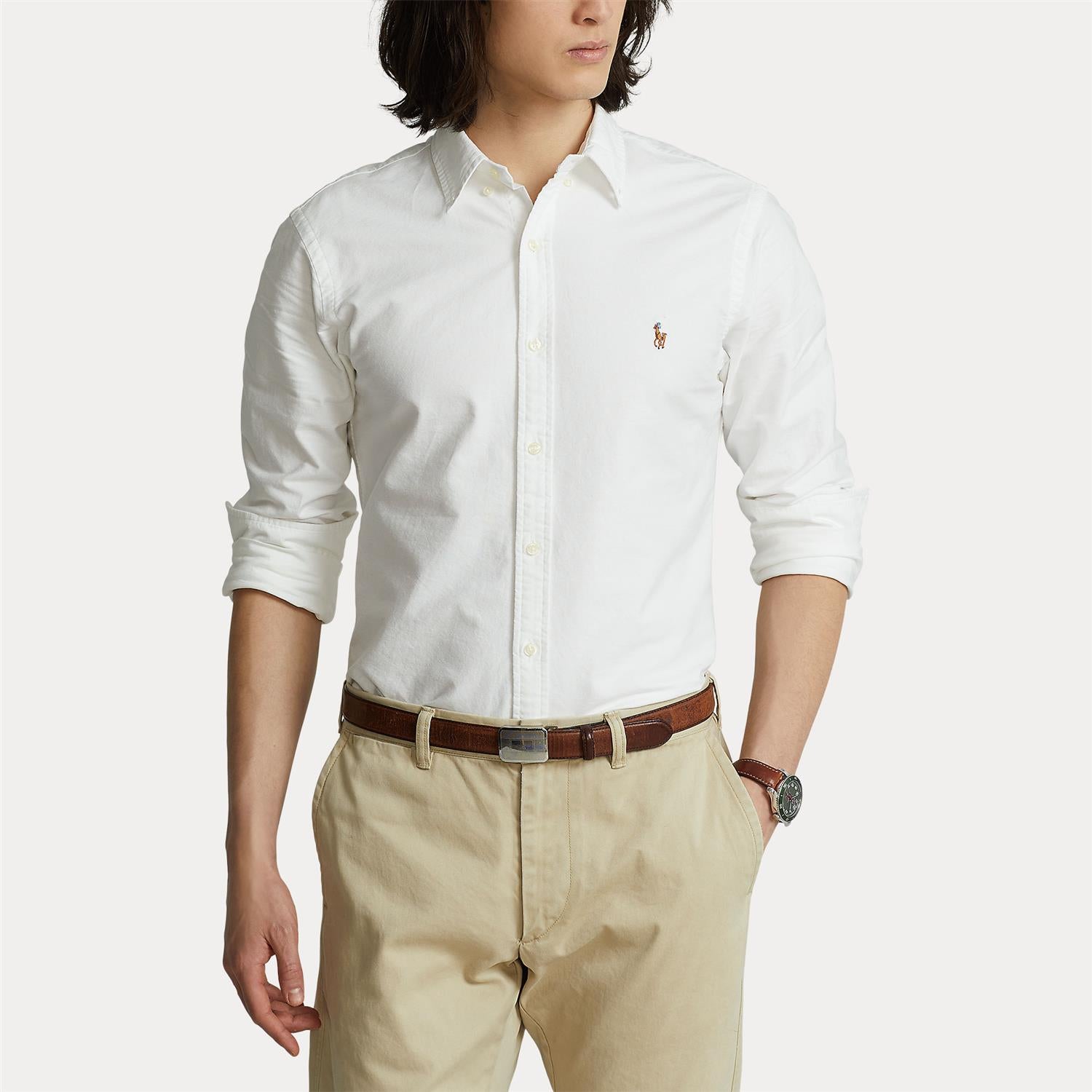 Sl Bd Ppc Sp Long Sleeve Sport Shirt i hvit alternativt utsnitt, skjorte fra Polo Ralph Lauren hos Image Mandal