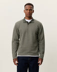 Knitted Stripe Ls Polo