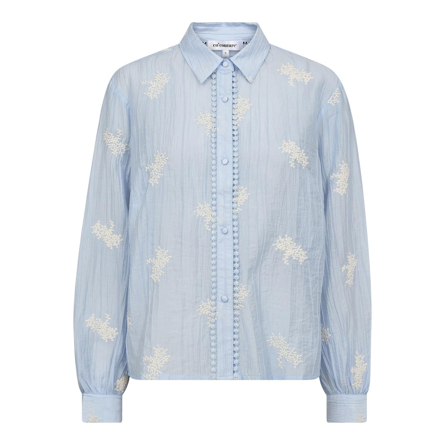 Ameliacc Emb Shirt i pale blå bakfra, skjorte fra Co'couture hos Image Mandal