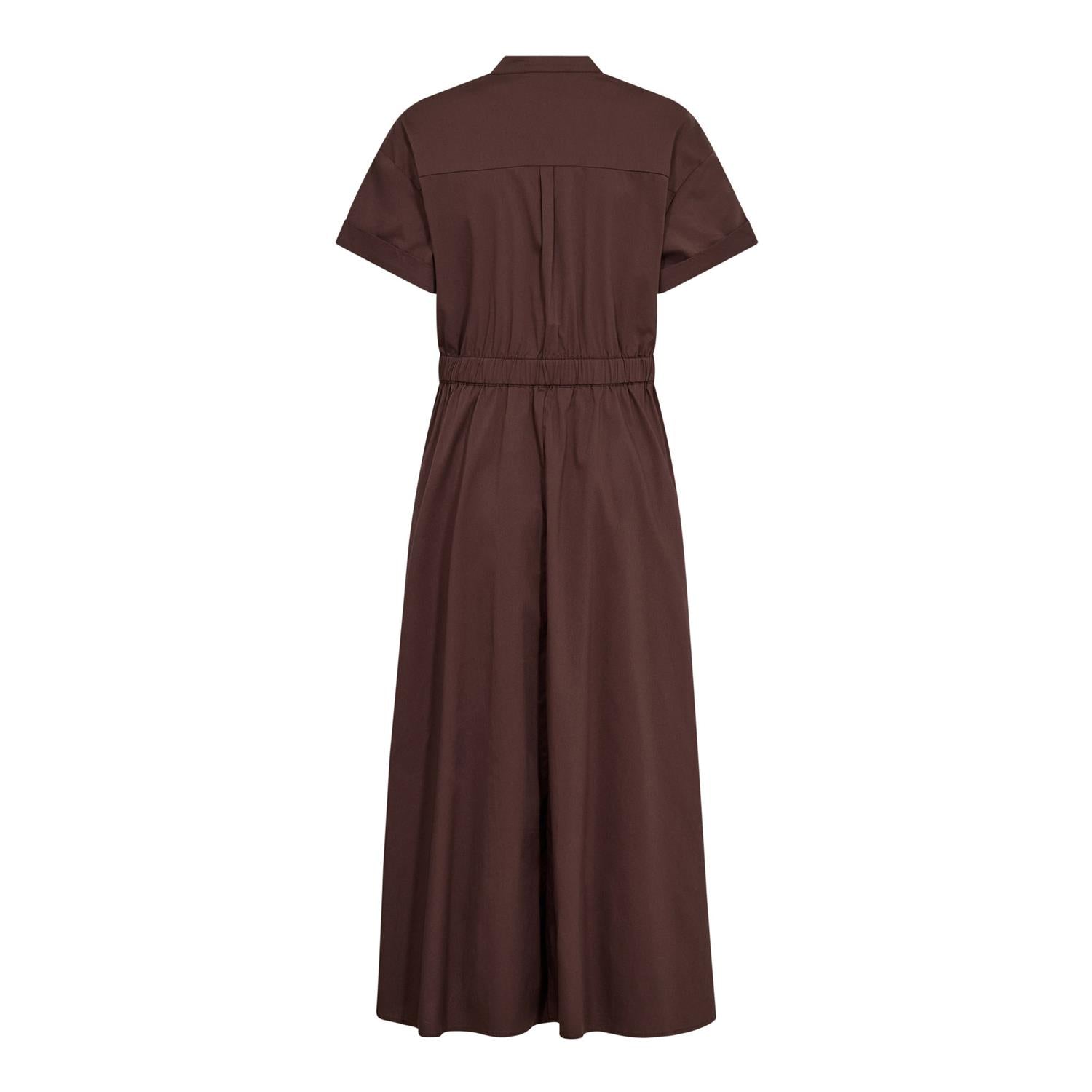 Elaracc Wrap Ss Dress i dark brun bakfra, kjole fra Co'couture hos Image Mandal