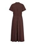 Elaracc Wrap Ss Dress i dark brun bakfra, kjole fra Co'couture hos Image Mandal