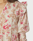 Davina Flower Rose Blouse i rose sett fra siden, skjorte fra Neo Noir hos Image Mandal