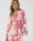 Pollyanasz Blouse i poppy shaded flower nærbilde av detaljer, skjorte fra Saint Tropez hos Image Mandal