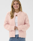 Pavaanisz Cardigan i chalk rosa stylet antrekk, cardigan fra Saint Tropez hos Image Mandal