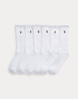 6pk Cr Pp-Crew-6 Pack i hvit, sokker fra Polo Ralph Lauren hos Image Mandal