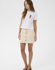 Reannasz T-shirt i bright hvit på modell, t-skjorte fra Saint Tropez hos Image Mandal