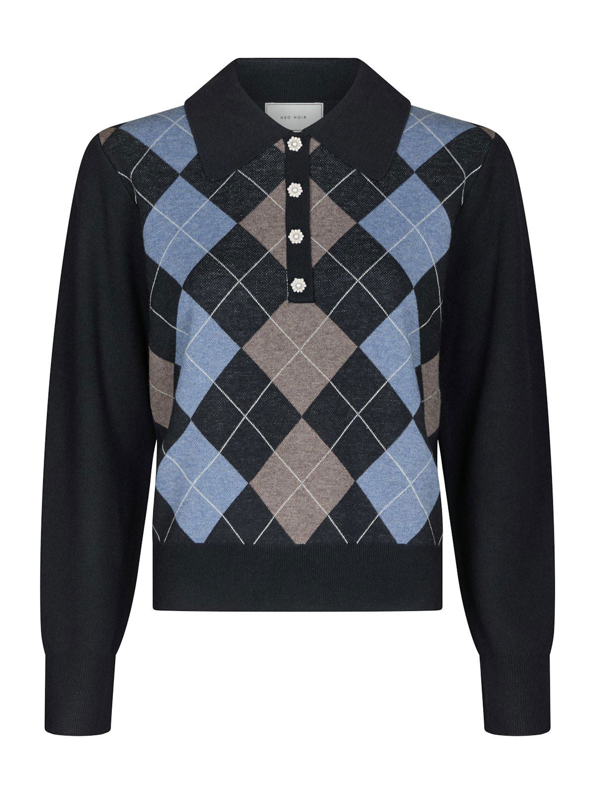Julina Check Knit Blouse