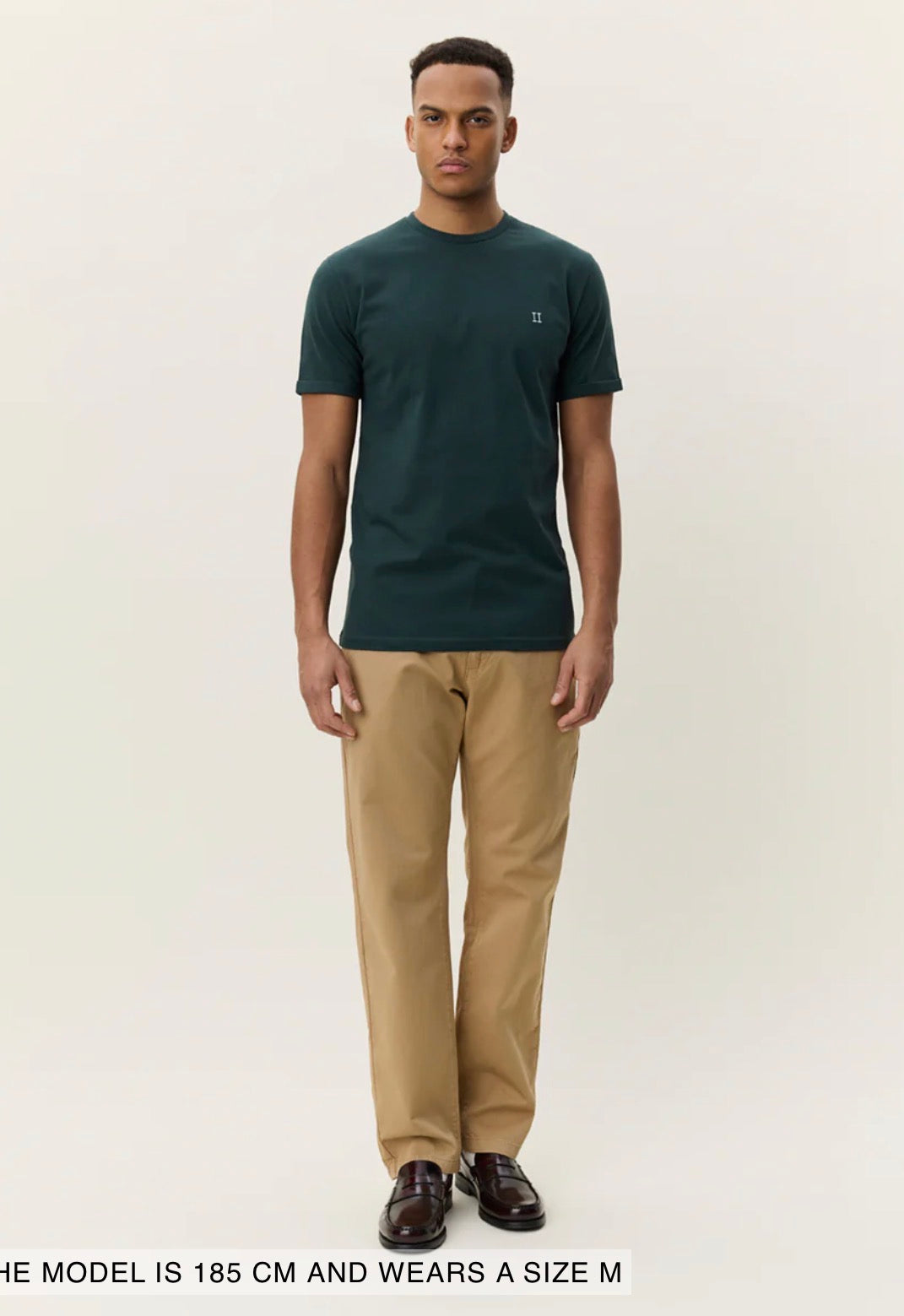 Core Contrast T-Shirt i grønn bakfra, t-skjorte fra Les Deux hos Image Mandal