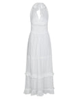 Terese Voile Dress i hvit sett fra siden, kjole fra Neo Noir hos Image Mandal