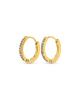 Nilea - Crystal Hoop Earrings Stainless Steel i plated base metal, tilbehør fra Timi Of Sweden hos Image Mandal