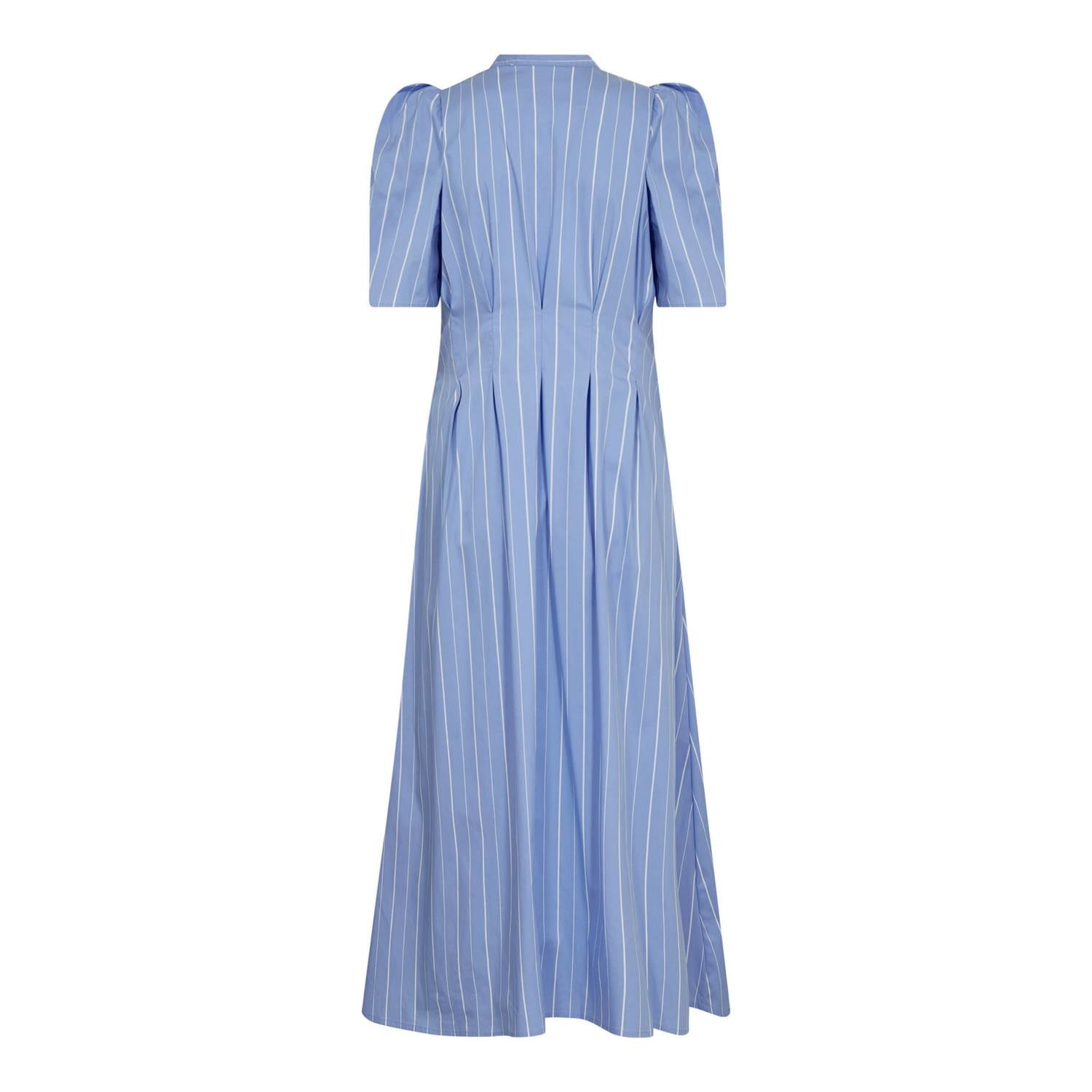 Terancc Stripe Pleat Dress i pale blå sett fra siden, kjole fra Co'couture hos Image Mandal