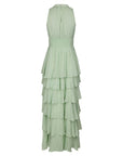 Marli Solid Chiffon Dress i lysegrønn stylet antrekk, kjole fra Neo Noir hos Image Mandal