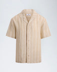 Ronaldo Ss Shirt i light sand i lin, skjorte fra Urban Pioneers hos Image Mandal