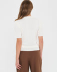 Milasz Ss Pullover i hvit ekstra vinkel, cardigan fra Saint Tropez hos Image Mandal