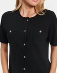 Lecia Cardigan i sort stylet antrekk, cardigan fra Saint Tropez hos Image Mandal