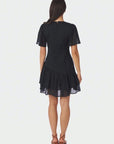 Cirkle S Voile Dress i marineblå sett fra siden, kjole fra Neo Noir hos Image Mandal