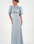Holly Long Dress i lyseblå bakfra, kjole fra Golightly hos Image Mandal