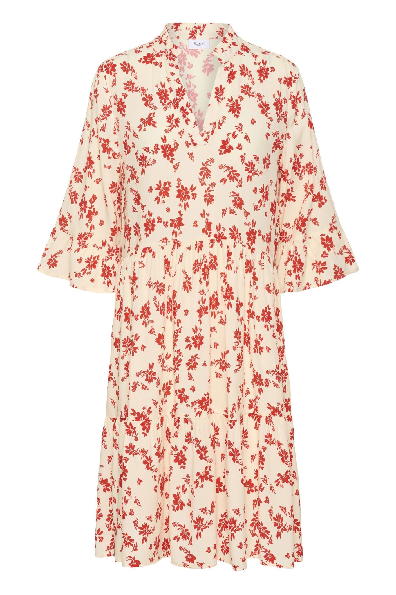Edasz Dress i seedpearl valiant daisy i viskose, kjole fra Saint Tropez hos Image Mandal