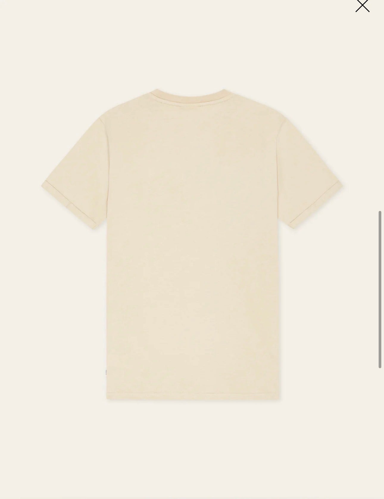 Core Contrast T-Shirt i light sand nærbilde av detaljer, t-skjorte fra Les Deux hos Image Mandal