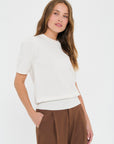 Milasz Ss Pullover i hvit alternativt utsnitt, cardigan fra Saint Tropez hos Image Mandal