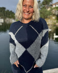 Inga Check Fluff Knit Blouse