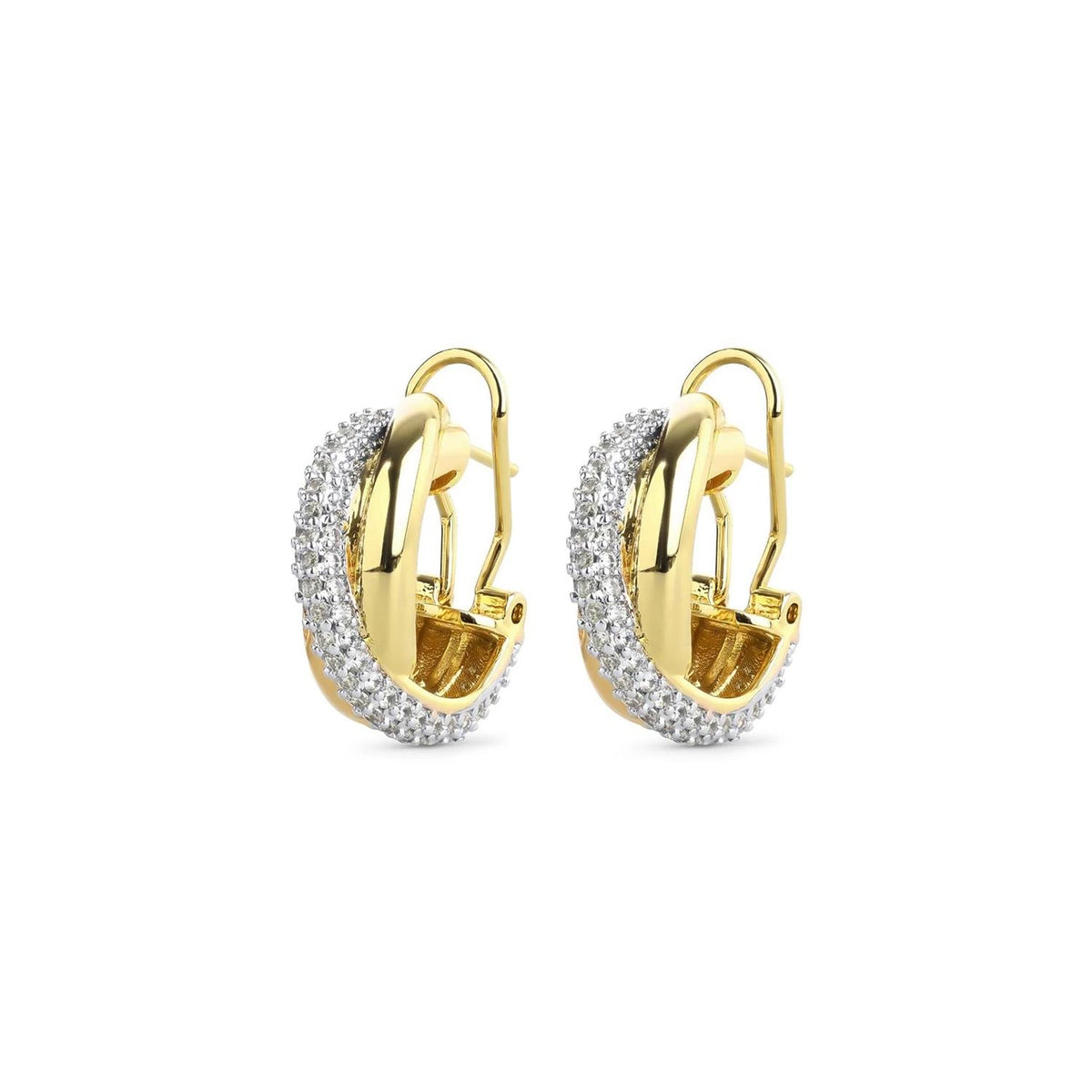 Boa - Twisted Crystal Earrings Stainless Steel